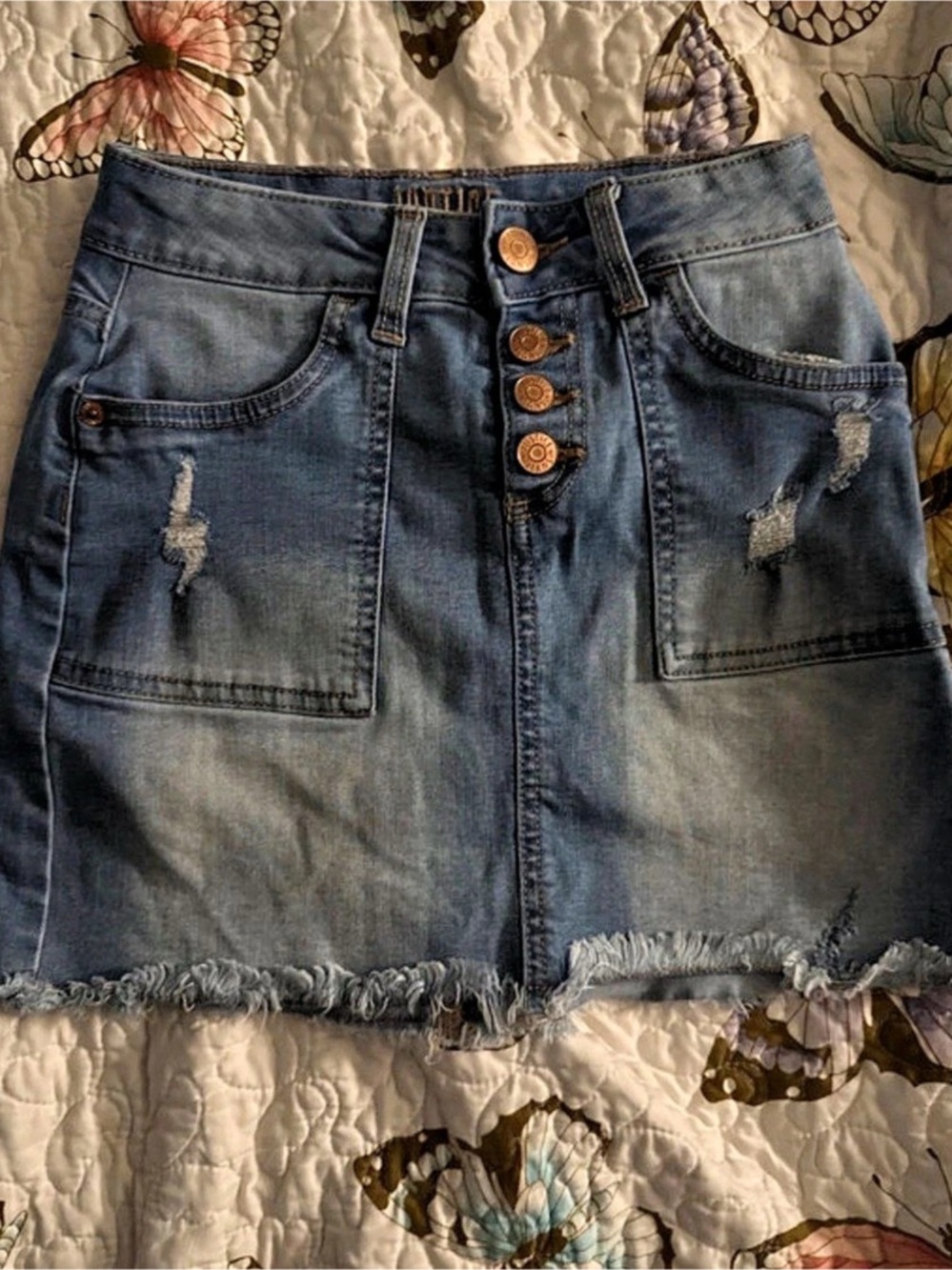 Justice Girls Denim Skirt with Built-In Shorts Blue Size 10